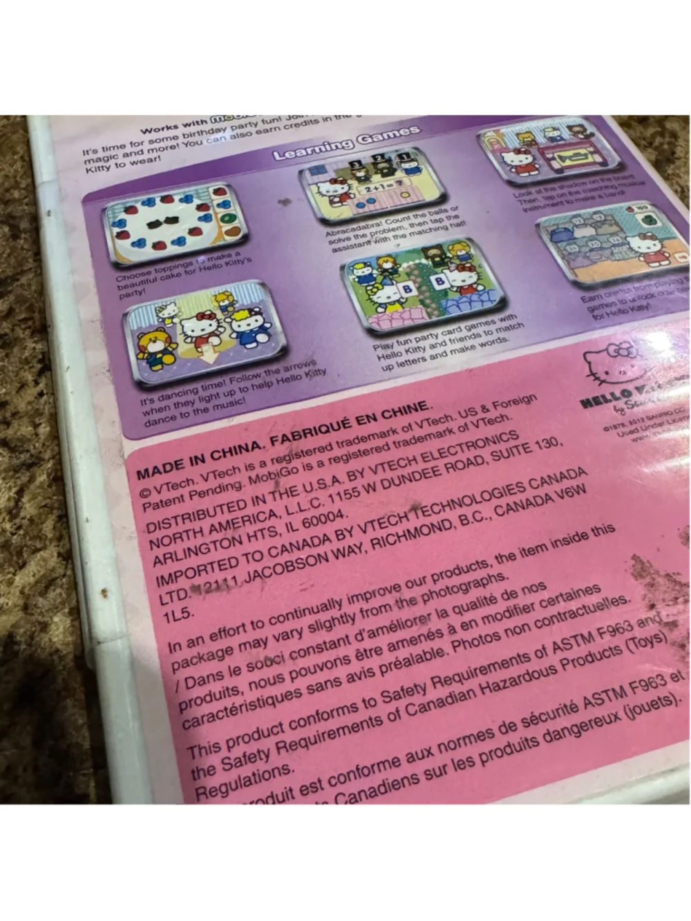 VTech Hello Kitty Birthday Party MobiGo Learning Game New Sealed
